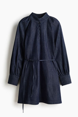 Vestido denim con cintur?n de anudar