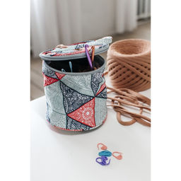 Сумка-футляр «Цветы», 1 люверс, d = 14×14.5 см, цвет разноцветный