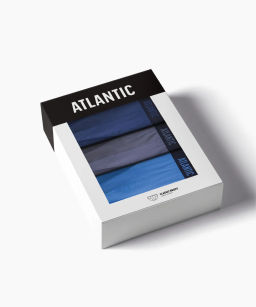 ATLANTIC 3MP-094 Трусы спорт Solid - набор 3 шт. темно-голубой + светло-голубой + индиго  фото 7