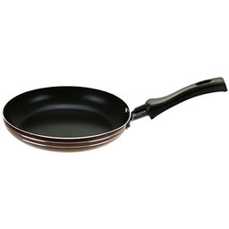 Сковорода с тефлоновым покрытием д16см h2,9см "Классика", 0,5л, пластмассовая ручка, цветной корпус, цвета микс (Китай)