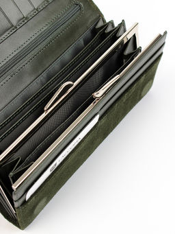 LACCOMA кошелек LA-1071-Z-темно-зеленый натуральная замша  фото 5