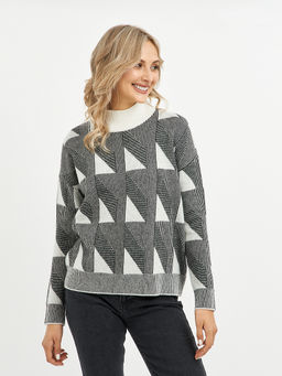 водолазка женская из шерсти с ромбами - Glenfield фото 6