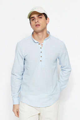 Mavi Slim Fit Yar_m Patl_ D__meli Hakim Yaka Yeni G_mlek TMNSS20GO0097