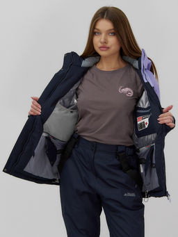 Горнолыжный костюм женский зимний фиолетового цвета 02818F - Mtforce фото 9