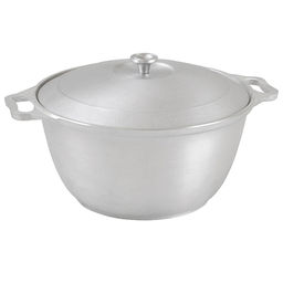 Кастрюля алюминиевая 4л, д32,5см, h14см, литая, металлическая жаропрочная крышка (Россия)