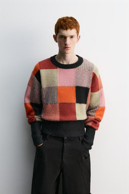 PATCHWORK JUMPER HARRY LAMBERT FOR ZARA X DISNEY  фото 2