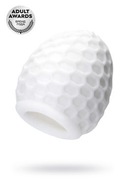 Мастурбатор A-Toys Pufl, ТРЕ, белый, 6 см, 2,7 см