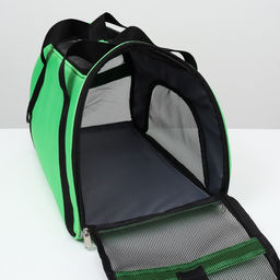 Сумка-переноска сетчатая, 48 х 26 х 31 см, зелёная - Пижон фото 5