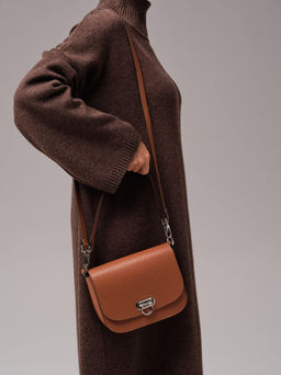 Сумка кожаная Azaro 30741 коричневый камень