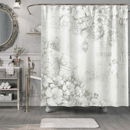 VAL VG-1818 Штора для ванной комнаты, полиэстер, 180*180 см, VINTAGE GREY, шт
