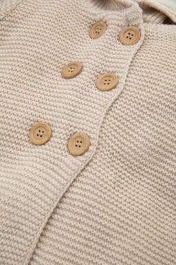 Кардиган на пуговицах и капюшоне для маленьких девочек - Defacto фото 3