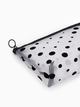 Косметичка дор Горох, сетка 17*6,5*13,5, отд на молнии, белый