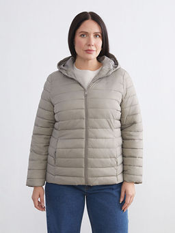 Kad?n Kap??onlu D?z ?i?me Mont