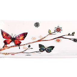 60135 Блюдо сервировочное 28х10,6х3см Бабочки в саду доломит LR (х24) - Mayer&boch фото 2