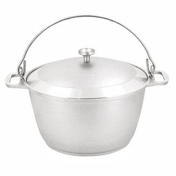 Котел алюминиевый "Походный" 6л, д28см, h15см, литой, металлическая жаропрочная крышка (Россия)