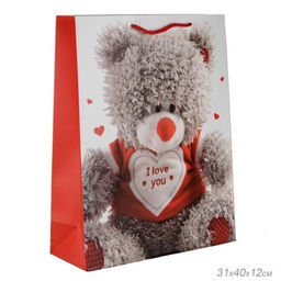 Цена за 12 шт. Пакет подарочный 31x40x12 / 24821L /уп 12/360/ - Галеонтрейд фото 2