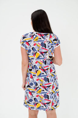 Ночная сорочка из кулирки Социал спущенное плечо абстракция - Амадэль фото 4