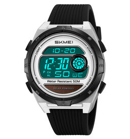 Часы наручные Skmei мужские электронные солнечная батарея спортивные 2436silver