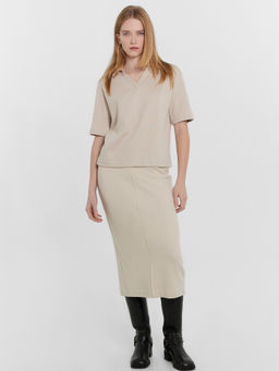 Юбка женская миди светло-бежевая св.бежевый 152800 - Mark formelle фото 3