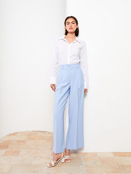 Kad?n Y?ksek Bel Rahat Kal?p D?z Pantolon