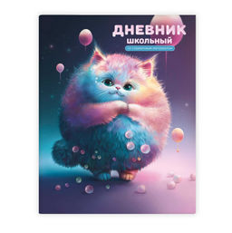 Дневник школьный арт. 66822 КОТ / интегральный переплёт, А5+, 48 л., выборочный УФ-лак, матовая лам