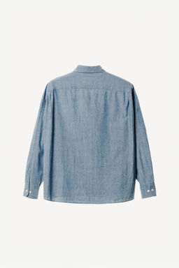 CAMISA CHAMBRAY BOXY FIT BORDADO WILLY CHAVARRIA X ZARA / Azul medio фото 4