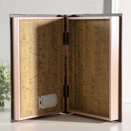 Шкатулка - книга световая «Поезд в туннеле», дерево, искусственная кожа, 28×19×6 см