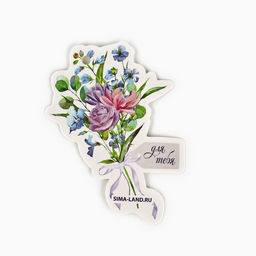 Цена за 5 шт. Мешочек подарочный из хлопка С любовью для тебя, цветы, 16 х 24 см +/- 1.5 см - Дарите счастье фото 6