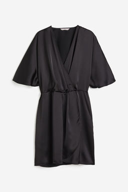 Vestido cruzado de saten