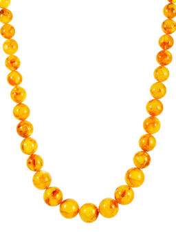 Элегантные бусы из натурального формованного янтаря Живописный шар