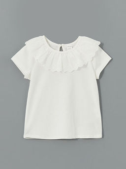 Bebe Yaka K?sa Kollu K?z ?ocuk Ti??rt