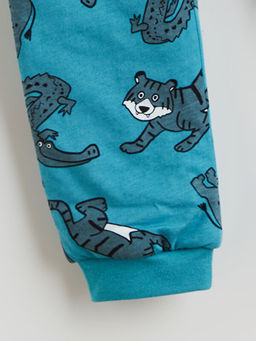 Bask?l? Erkek Bebek Uyku Tulumu