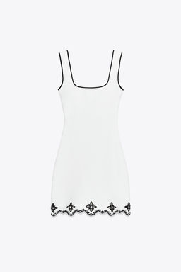 EMBROIDERED DRESS WITH FAUX PEARLS - Zara фото 15