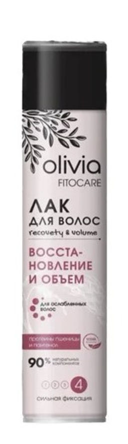 Olivia Fitocare Лак д/волос "Восстановление и Объем" /4 СФ/ (250мл).12
