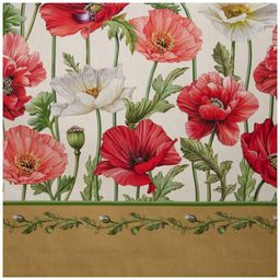 СКАТЕРТЬ МАКИ 140Х180 ,КРЕМОВЫЙ, 100 - Lefard фото 3