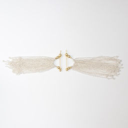 Серьги металл Цепи сборка, цвет серебряно-золотой, 8 см