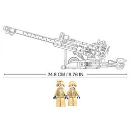 Конструктор Модельки Sluban «Гаубица», 258 деталей