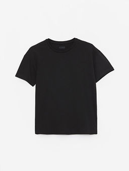 Bisiklet Yaka Basic K?sa Kollu K?z ?ocuk Ti??rt