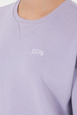 Женский сиреневый базовый свитшот с круглым вырезом - U.s. polo assn фото 14