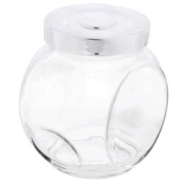 Цена за 2 шт. Банка для продуктов стеклянная 380 мл с крышкой плоская