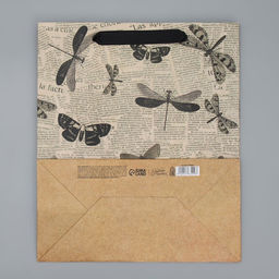 Пакет крафтовый вертикальный Бабочки, 23 х 27 х 11,5 см - Дарите счастье фото 6