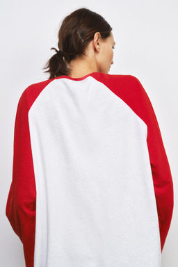 CONTRAST LONG SLEEVE T-SHIRT - Zara фото 11