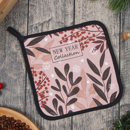 Прихватка Этель Новогодние украшения 19х19 см, 100% хл, ватин 250 г/м2