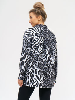 942 Туника-Рубашка "Лео/серый"