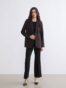 Krep Kad?n Blazer Ceket