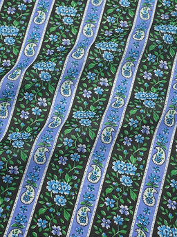 Ситец Фанни - синие цветы, ш.0.8м, хлопок-100%, 90гр/м.кв - Купава фото 2