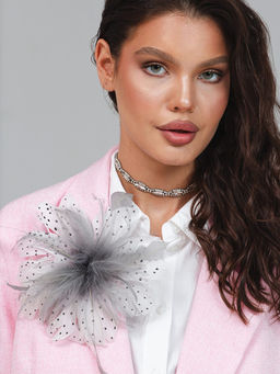 авторская Брошь с натуральным перьям премиального качества - Sahar art lab фото 3