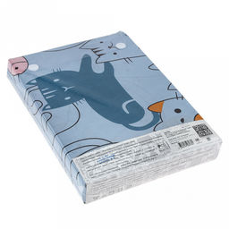 Постельное белье, комплект 2-х спальный Какой ты сегодня котик 4 предмета: пододеяльник 175х215см, евро-простыня 220х240см, 2 наволочки 70х70см с клапаном-запахом, полисатин Премиум SP 85г/м2, упаковка классическая ПВХ 32х41см, Домашняя мода  фото 3