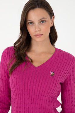 Женщина Fuchsia Basic Sweater Surprise Discount в корзине - U.s. polo assn фото 2