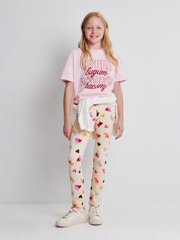 ACOOLA / Брюки детские для девочек (лосины) Dina_lg1 крем  фото 4